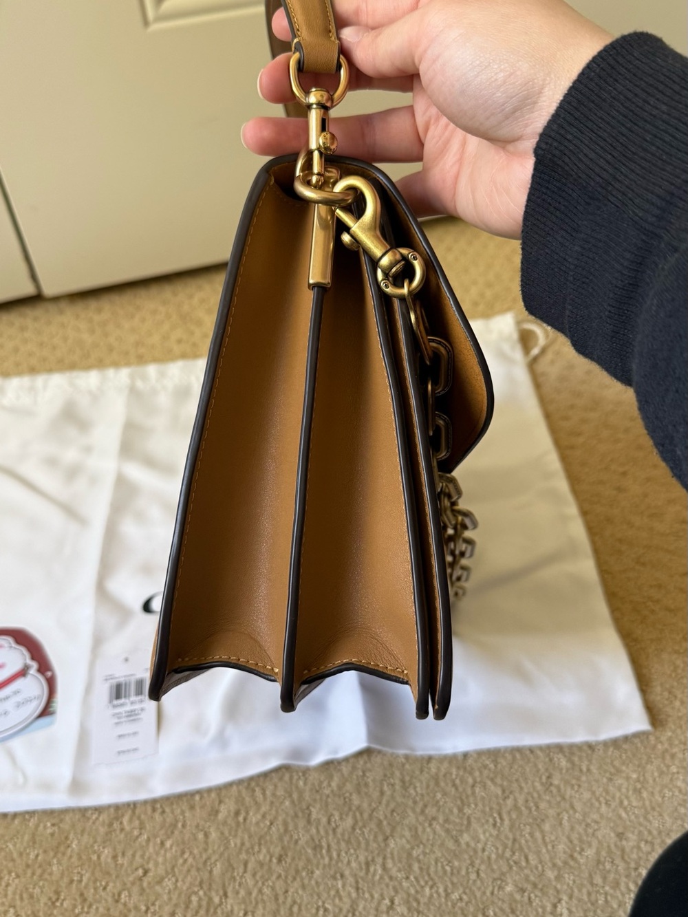 Coach Chain Tabby 30 Bag in Honey Brown - Picture 4 of 10